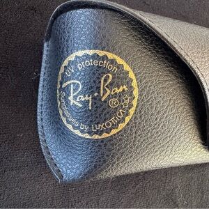 Ray-Ban Black Case with Gold Logo